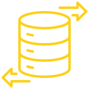 data exchange gold icon