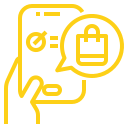 smartphone gold icon